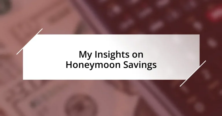 My Insights on Honeymoon Savings