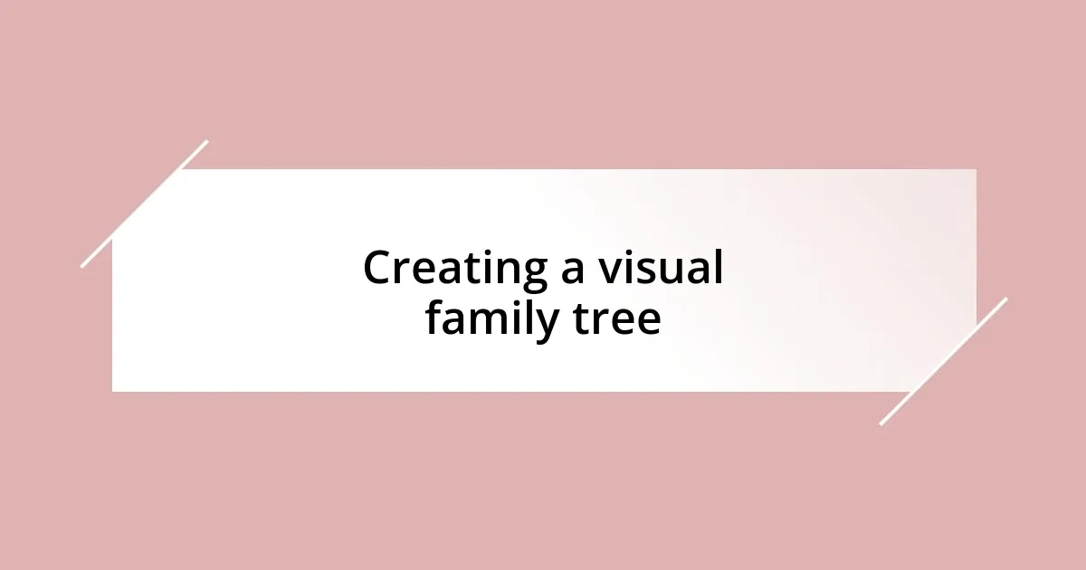 Creating a visual family tree