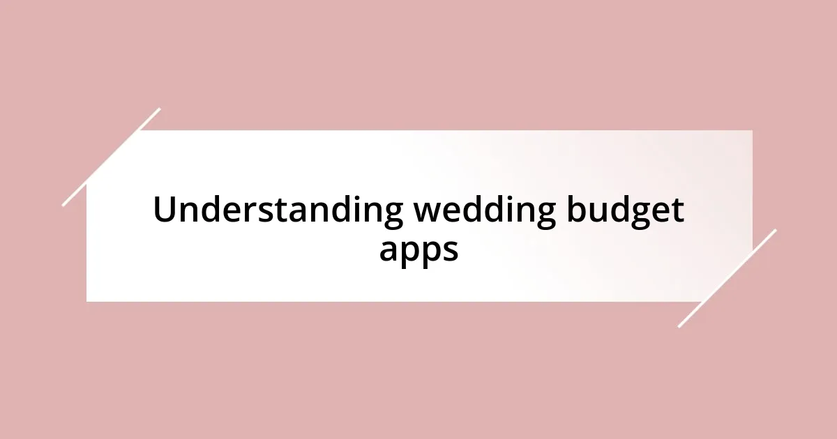 Understanding wedding budget apps